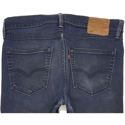 Levi's 522 Men Blue Straight Slim Stretch Jeans W34 L29