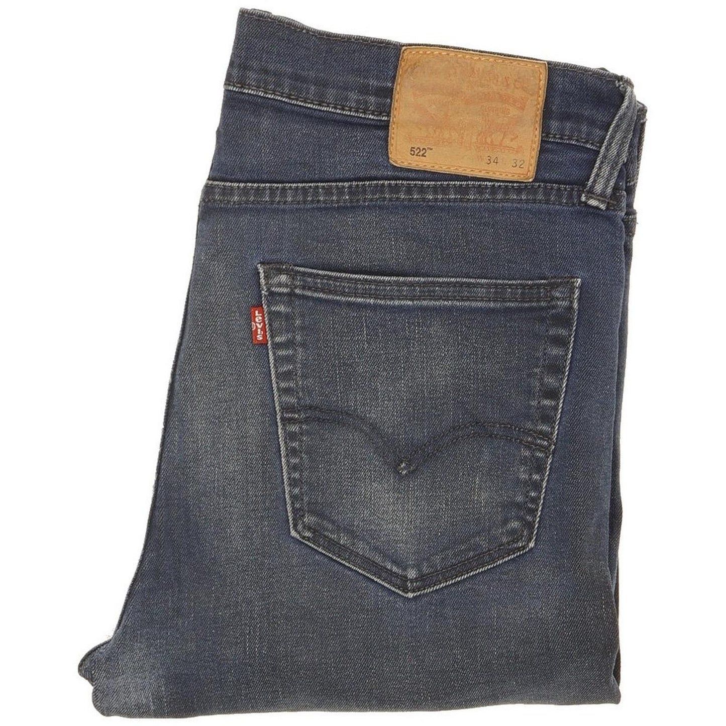 Levi's 522 Men Blue Straight Slim Stretch Jeans W34 L29