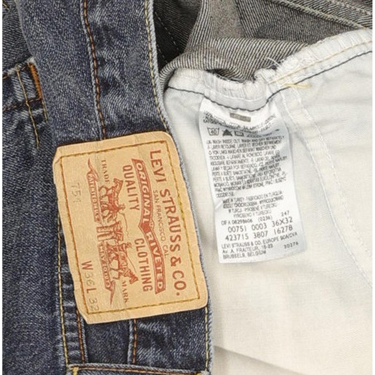 Levi's 751 Men Blue Straight Regular Jeans W36 L31