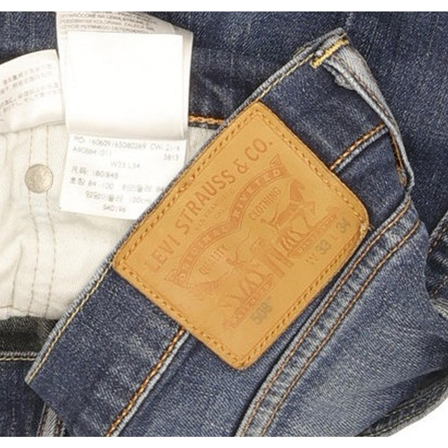 Levi's 508 Men Blue Straight Slim Stretch Jeans W33 L34