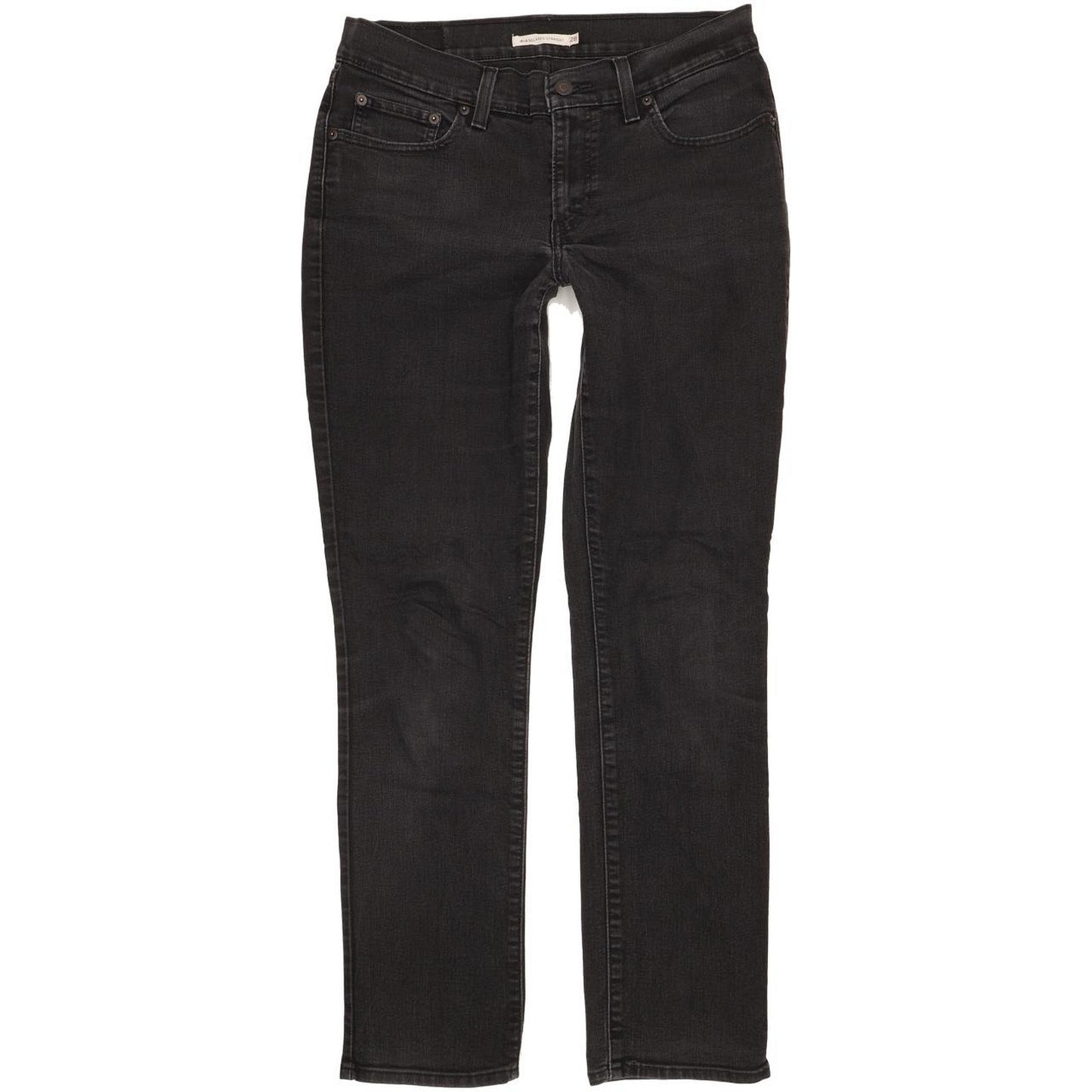 Levi's 414 Women Black Straight Relaxed Stretch Jeans W28 L31