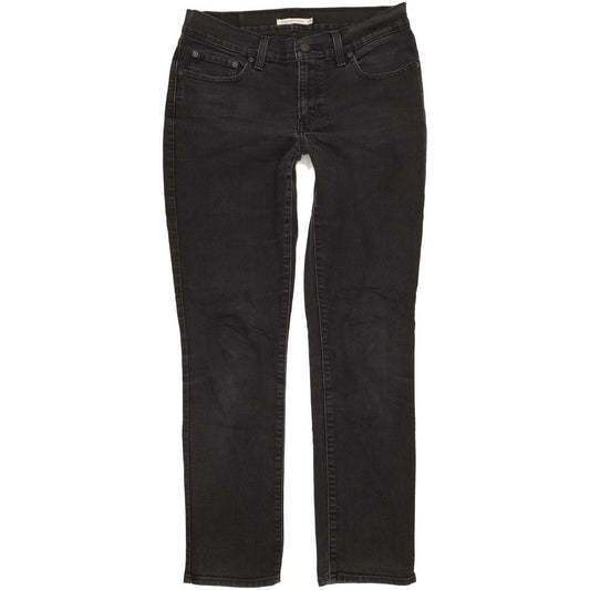 Levi's 414 Women Black Straight Relaxed Stretch Jeans W28 L31