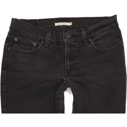 Levi's 414 Women Black Straight Relaxed Stretch Jeans W28 L31