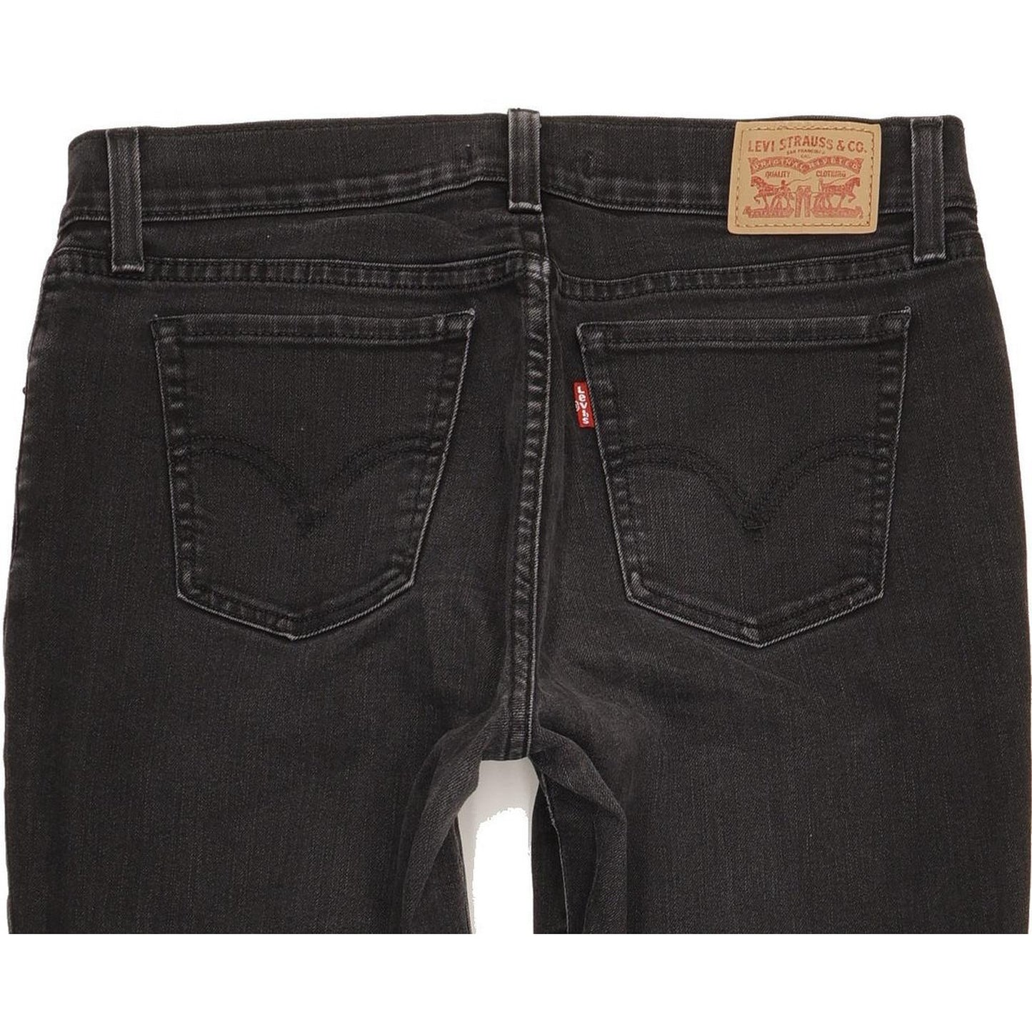 Levi's 414 Women Black Straight Relaxed Stretch Jeans W28 L31