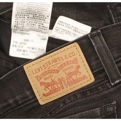 Levi's 414 Women Black Straight Relaxed Stretch Jeans W28 L31