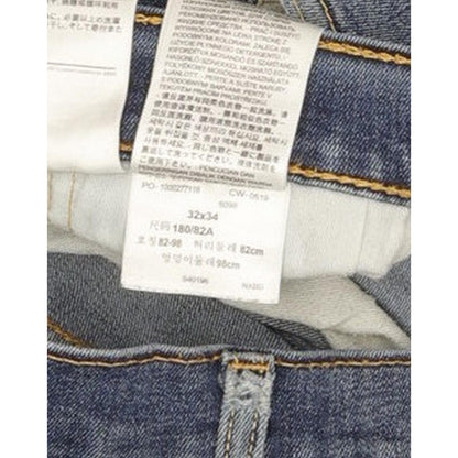 Levi's Men Blue Straight Slim Stretch Jeans W32 L32