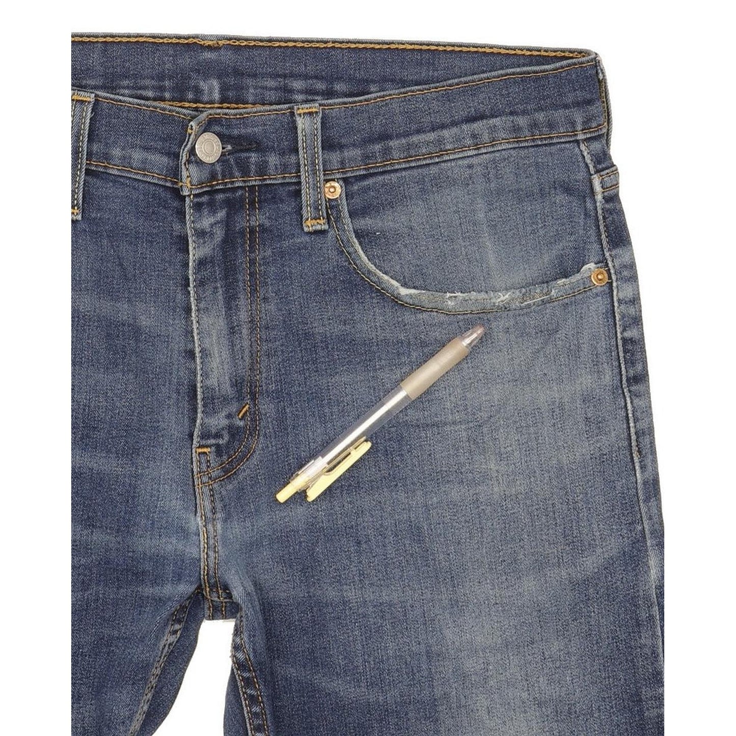 Levi's Men Blue Straight Slim Stretch Jeans W32 L32