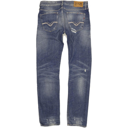 Replay Jennon Men Blue Straight Regular Jeans W33 L35