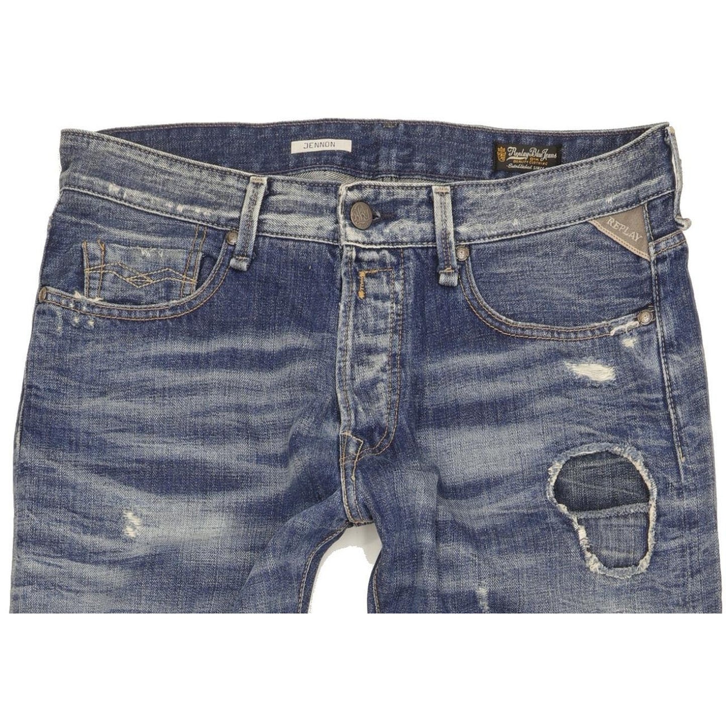 Replay Jennon Men Blue Straight Regular Jeans W33 L35