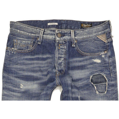 Replay Jennon Men Blue Straight Regular Jeans W33 L35