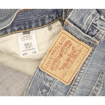 Levi's 514 Men Blue Straight Slim Jeans W33 L32