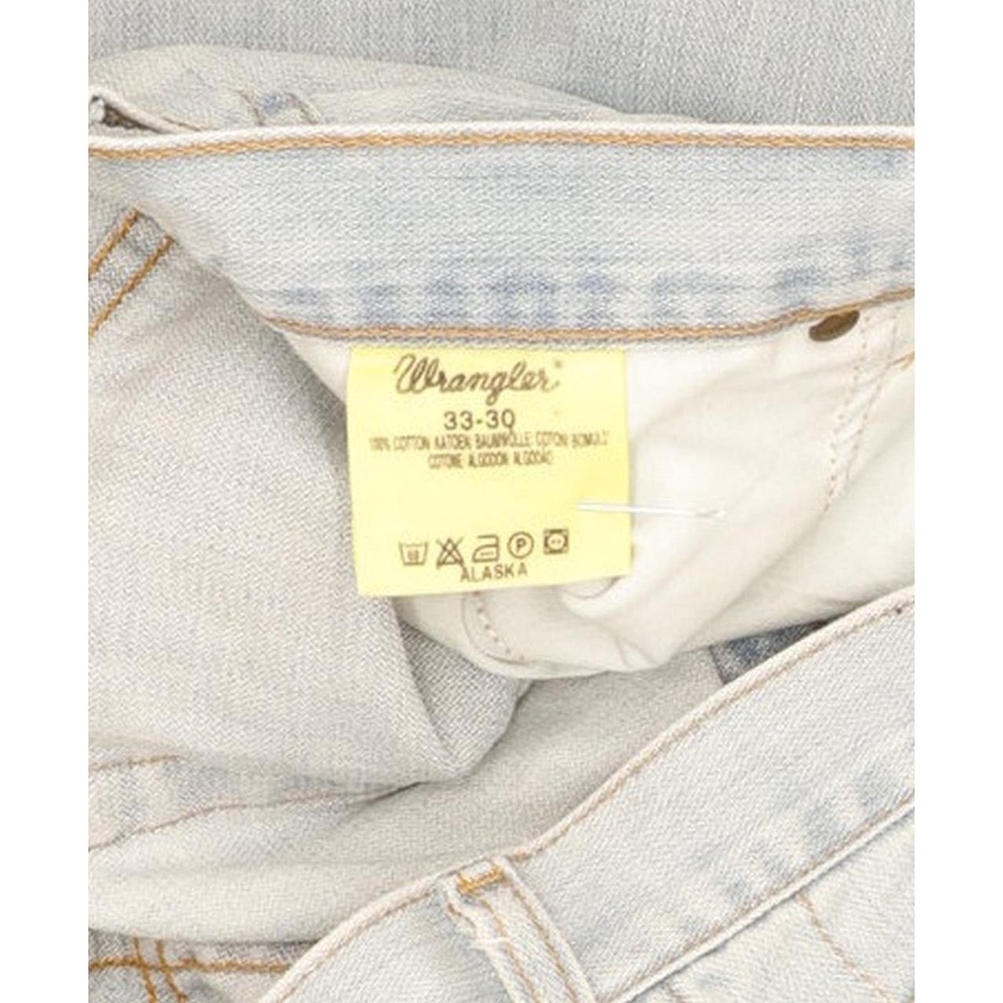 Wrangler Alaska Men Blue Straight Regular Jeans W33 L30