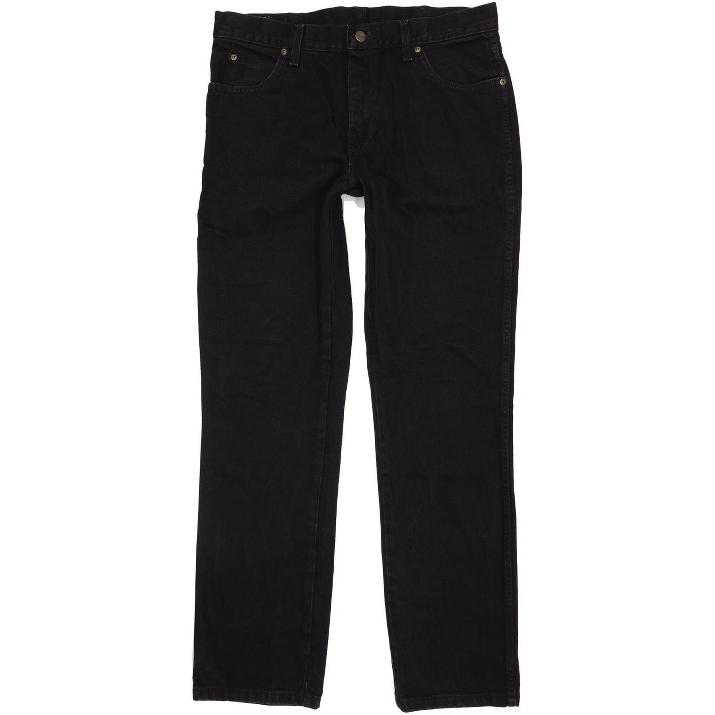 Wrangler Durable Quality Men Black Straight Regular Jeans W36 L33