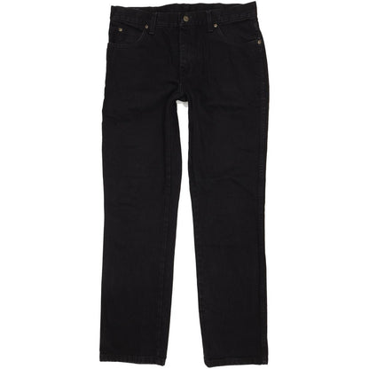 Wrangler Durable Quality Men Black Straight Regular Jeans W36 L33