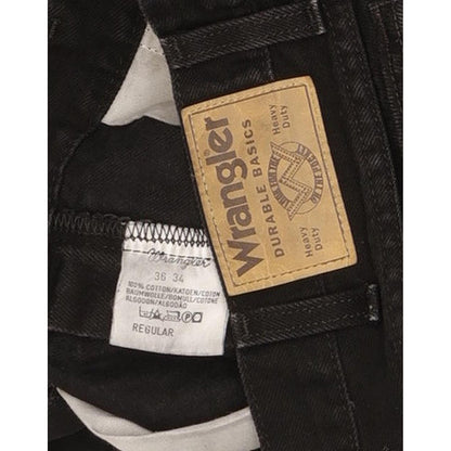 Wrangler Durable Quality Men Black Straight Regular Jeans W36 L33