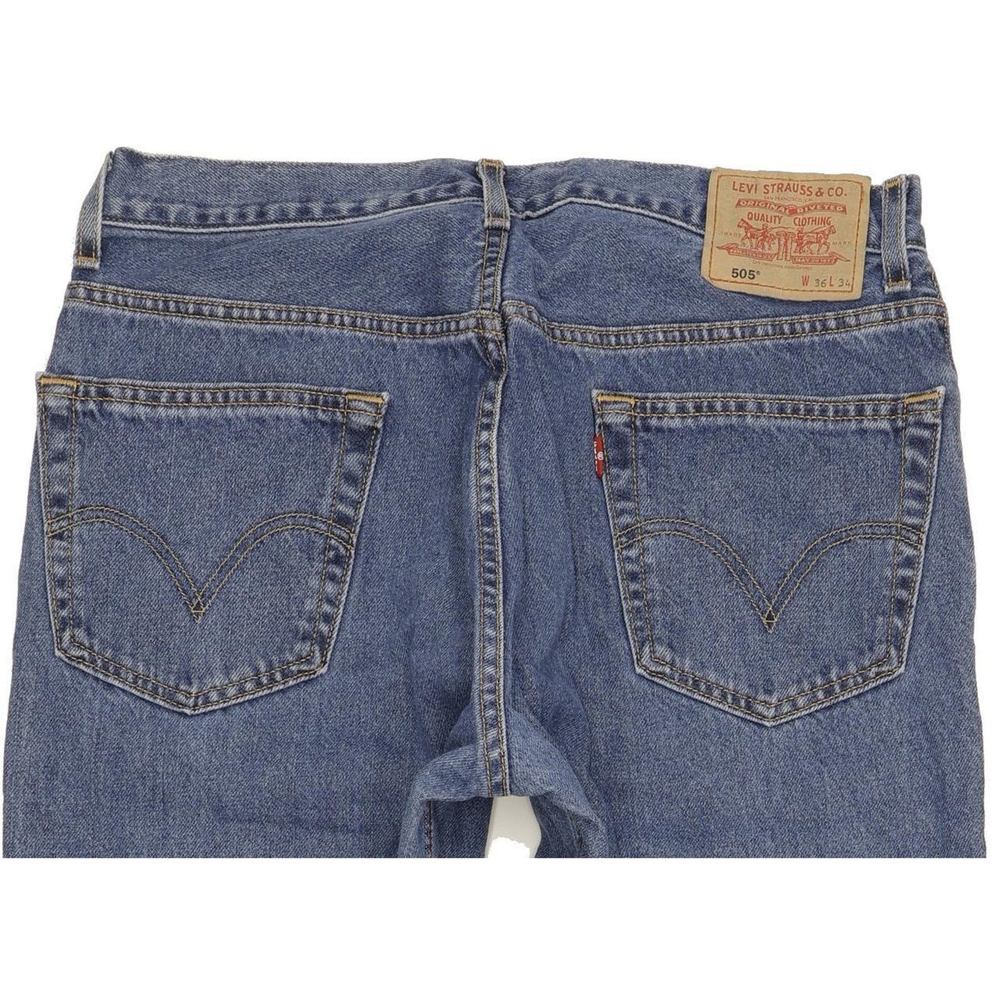 Levi's 505 Men Blue Straight Regular Jeans W35 L31