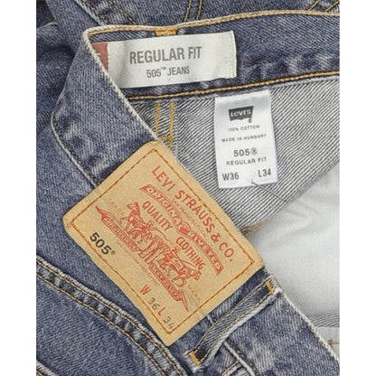 Levi's 505 Men Blue Straight Regular Jeans W35 L31