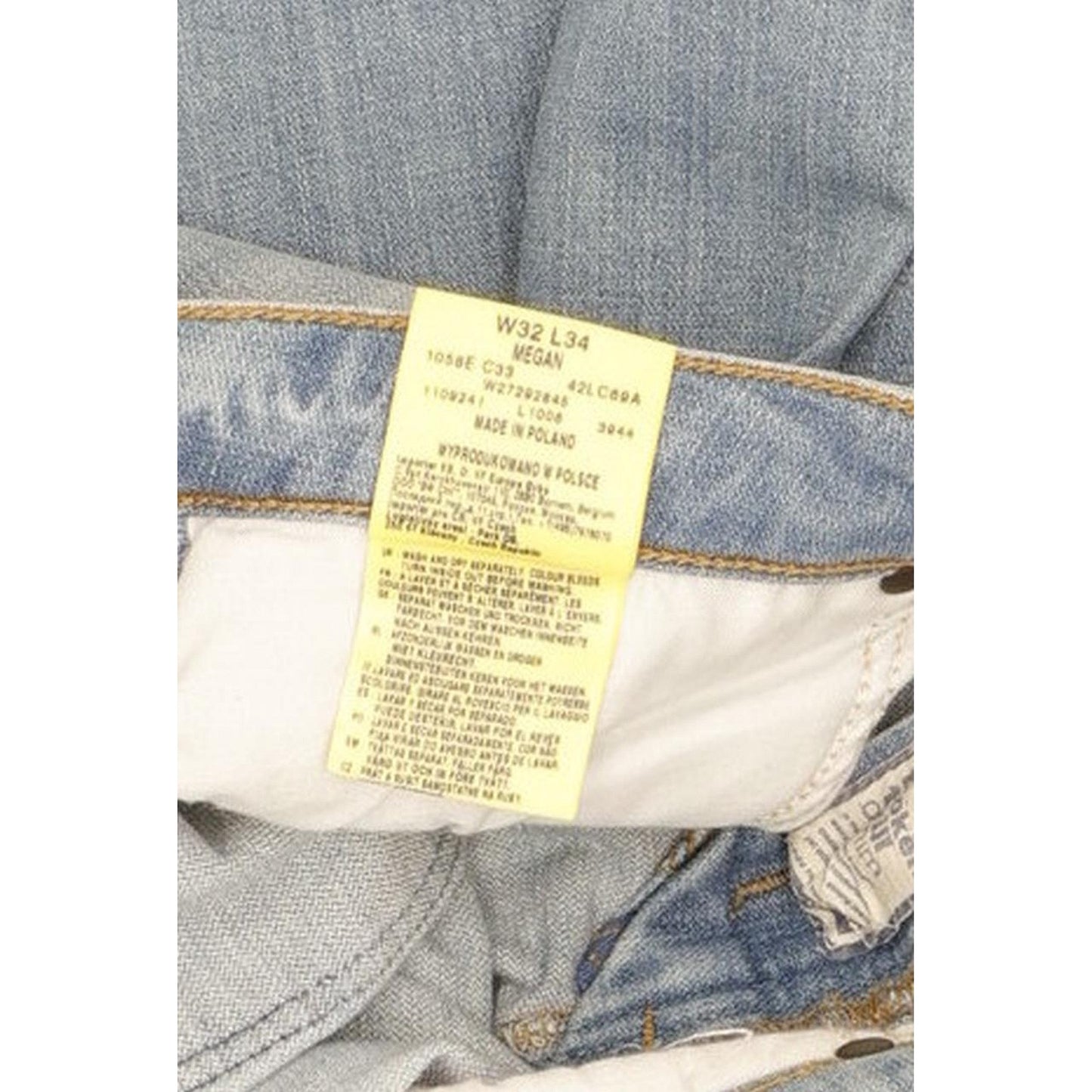 Wrangler Megan Women Blue Bootcut Regular Stretch Jeans W34 L32