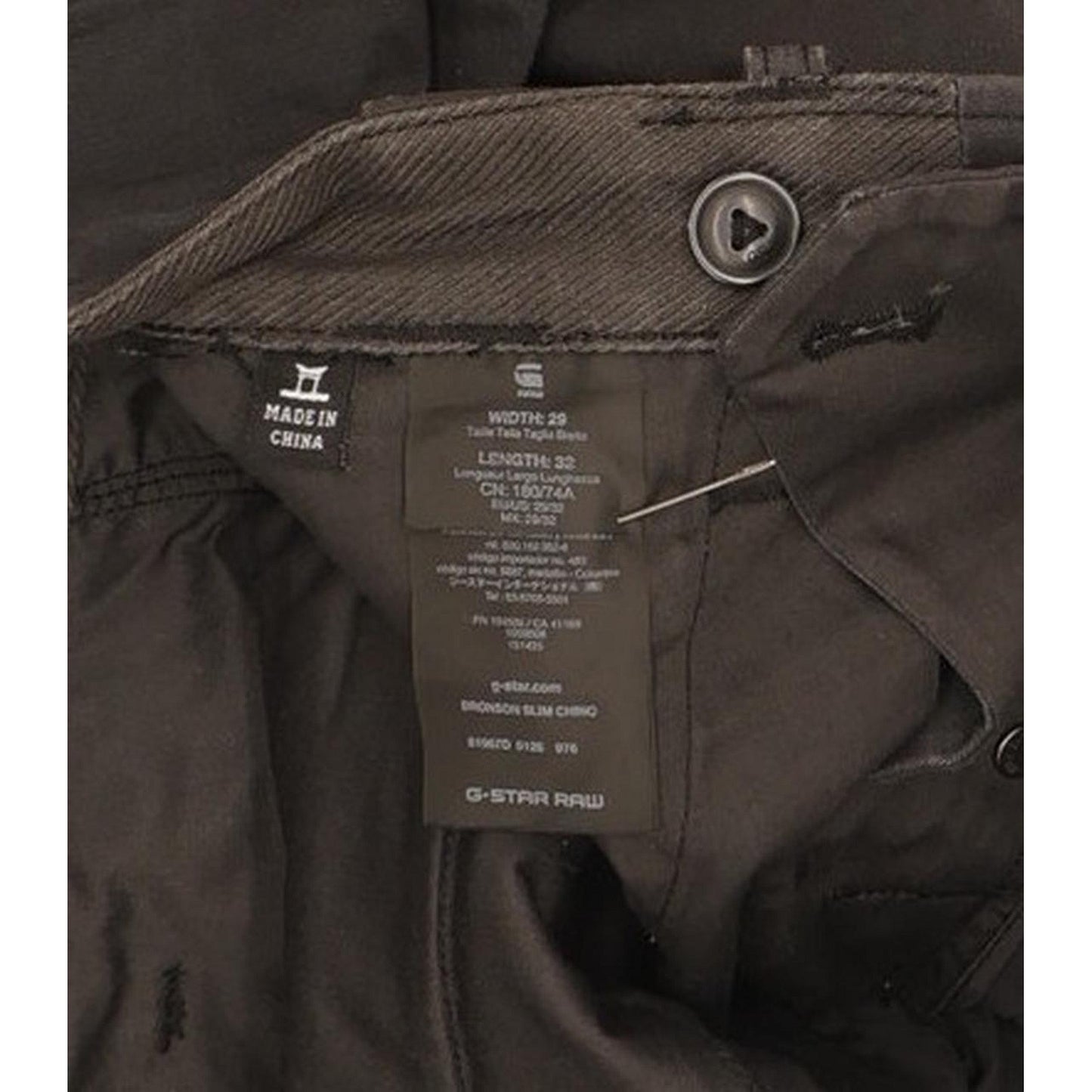 G-Star Bronson Men Grey Straight Slim Stretch Jeans W29 L31