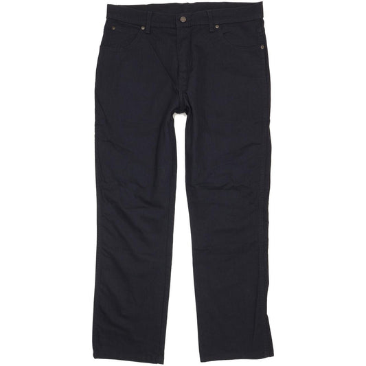 Wrangler Durable Quality Men Navy Straight Regular Stretch Jeans W36 L30