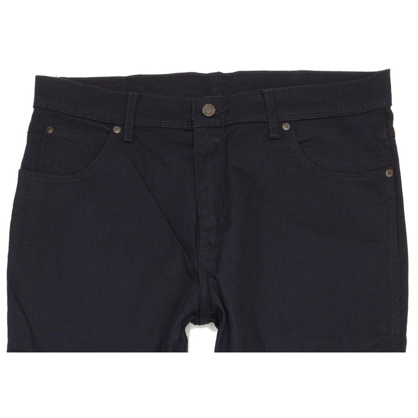 Wrangler Durable Quality Men Navy Straight Regular Stretch Jeans W36 L30