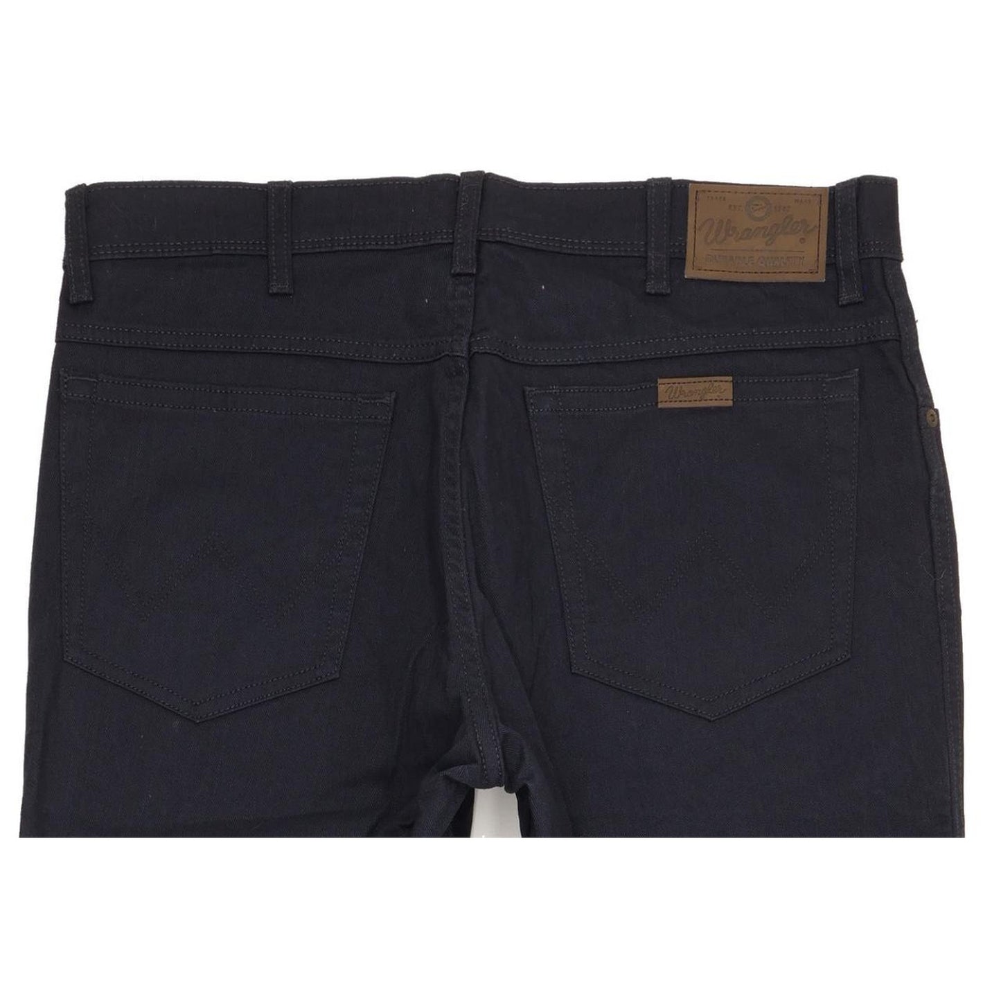 Wrangler Durable Quality Men Navy Straight Regular Stretch Jeans W36 L30