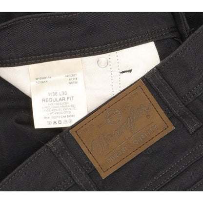 Wrangler Durable Quality Men Navy Straight Regular Stretch Jeans W36 L30