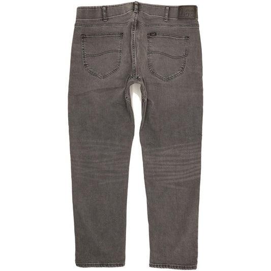 Lee Men Grey Straight Slim Stretch Jeans W38 L30