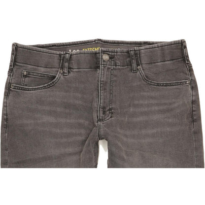 Lee Men Grey Straight Slim Stretch Jeans W38 L30