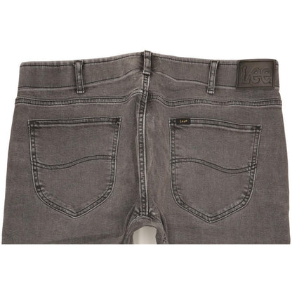Lee Men Grey Straight Slim Stretch Jeans W38 L30