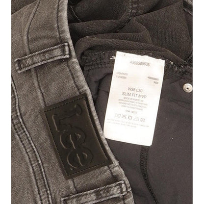 Lee Men Grey Straight Slim Stretch Jeans W38 L30
