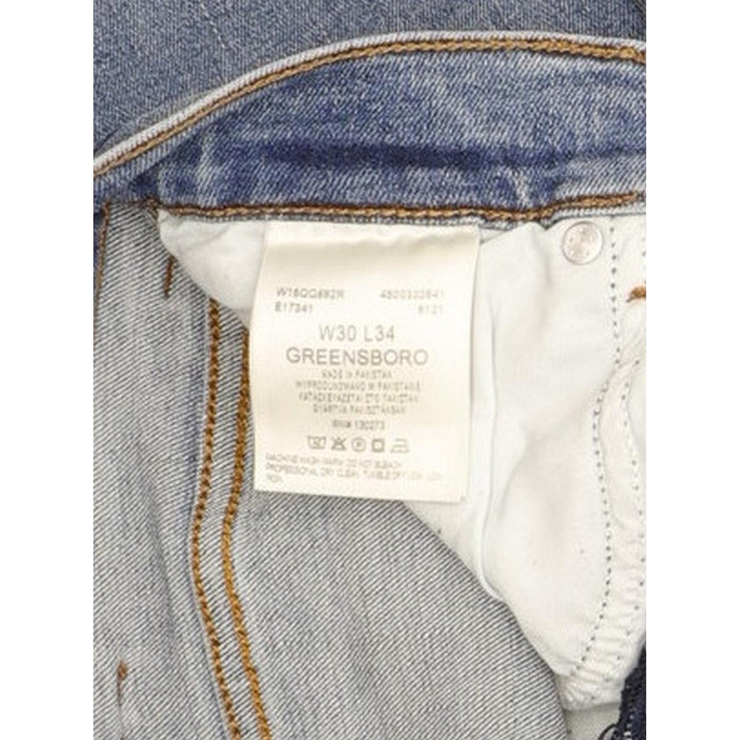 Wrangler Greensboro Men Blue Straight Regular Stretch Jeans W30 L34