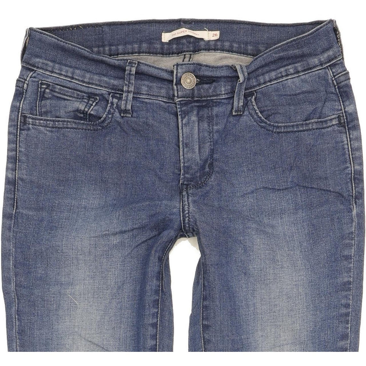 Levi's 710 Super Women Blue Skinny Slim Stretch Jeans W26 L29
