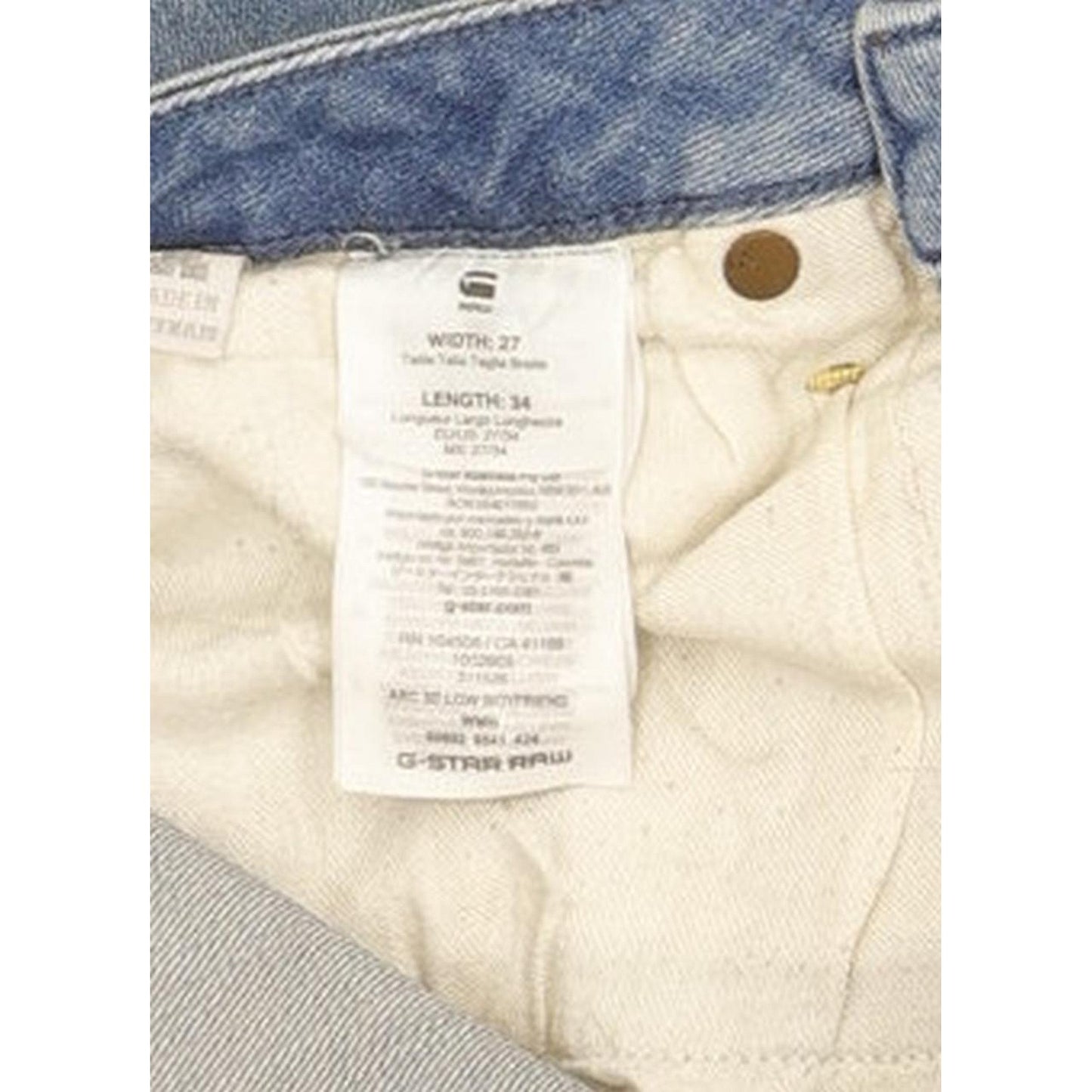 G-Star Arc 3D Women Blue Tapered Loose Boyfriend Stretch Jeans W27 L34