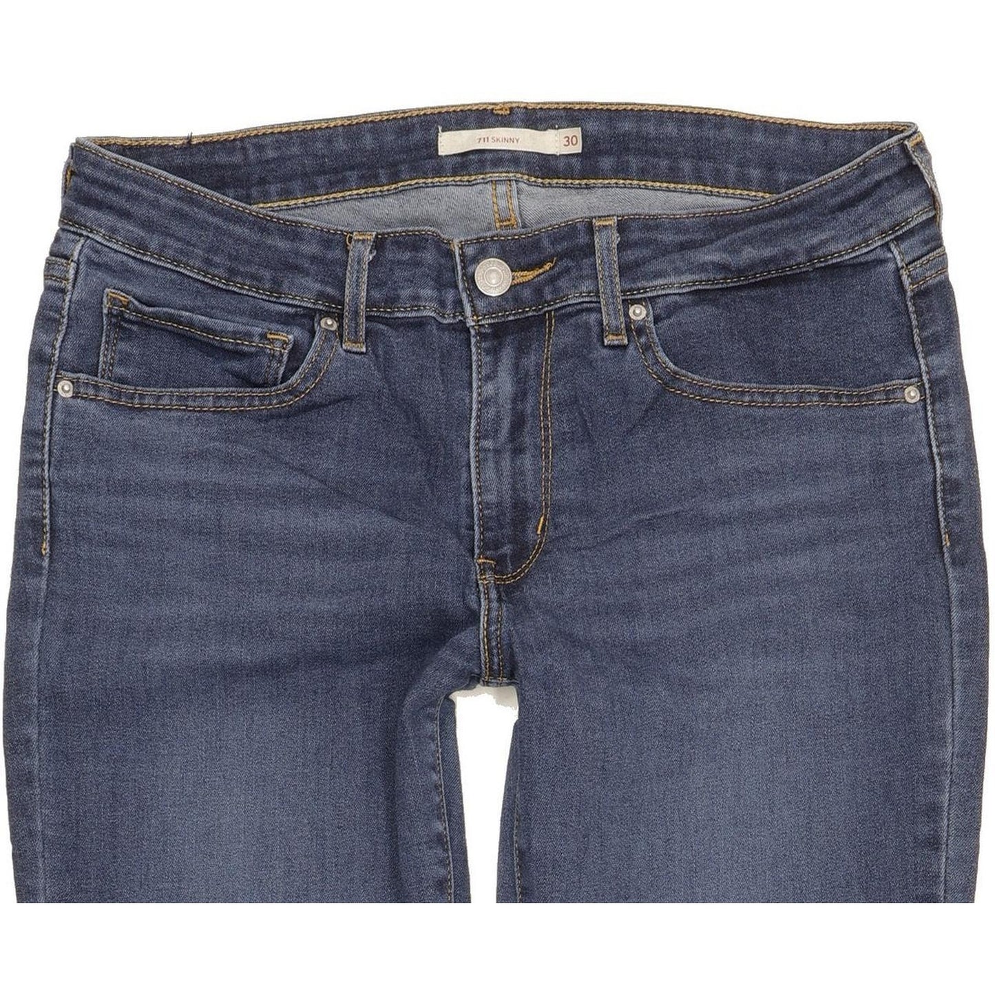 Levi's 711 Women Blue Skinny Slim Stretch Jeans W30 L29