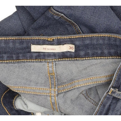 Levi's 711 Women Blue Skinny Slim Stretch Jeans W30 L29