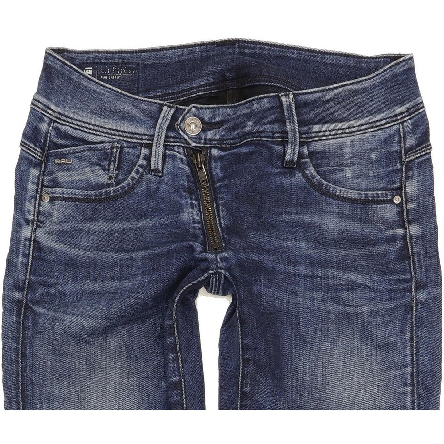 G-Star Lynn Women Blue Skinny Slim Stretch Jeans W27 L34