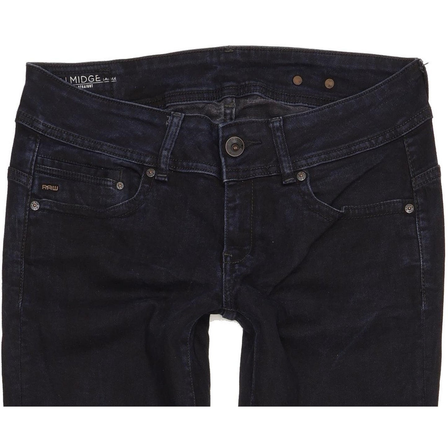 Levi's Midge Saddle Women Navy Straight Slim Stretch Jeans W30 L31
