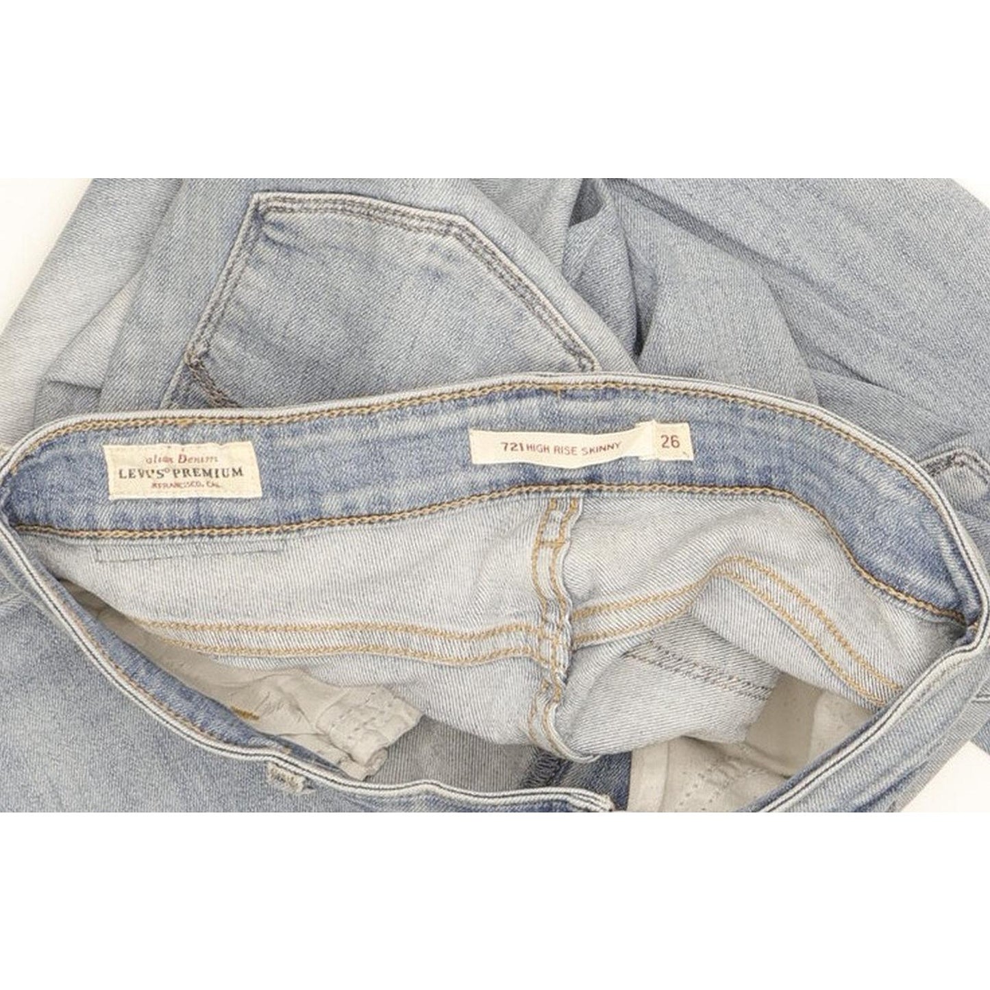 Levi's 721 Women Blue Skinny Slim Stretch Jeans W26 L28