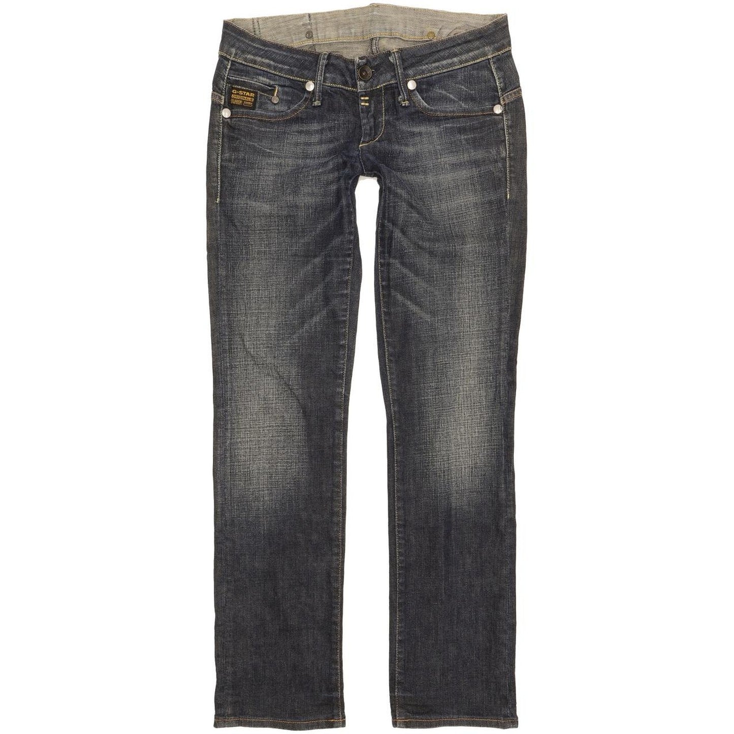 G-Star Midge Women Blue Straight Slim Stretch Jeans W27 L29