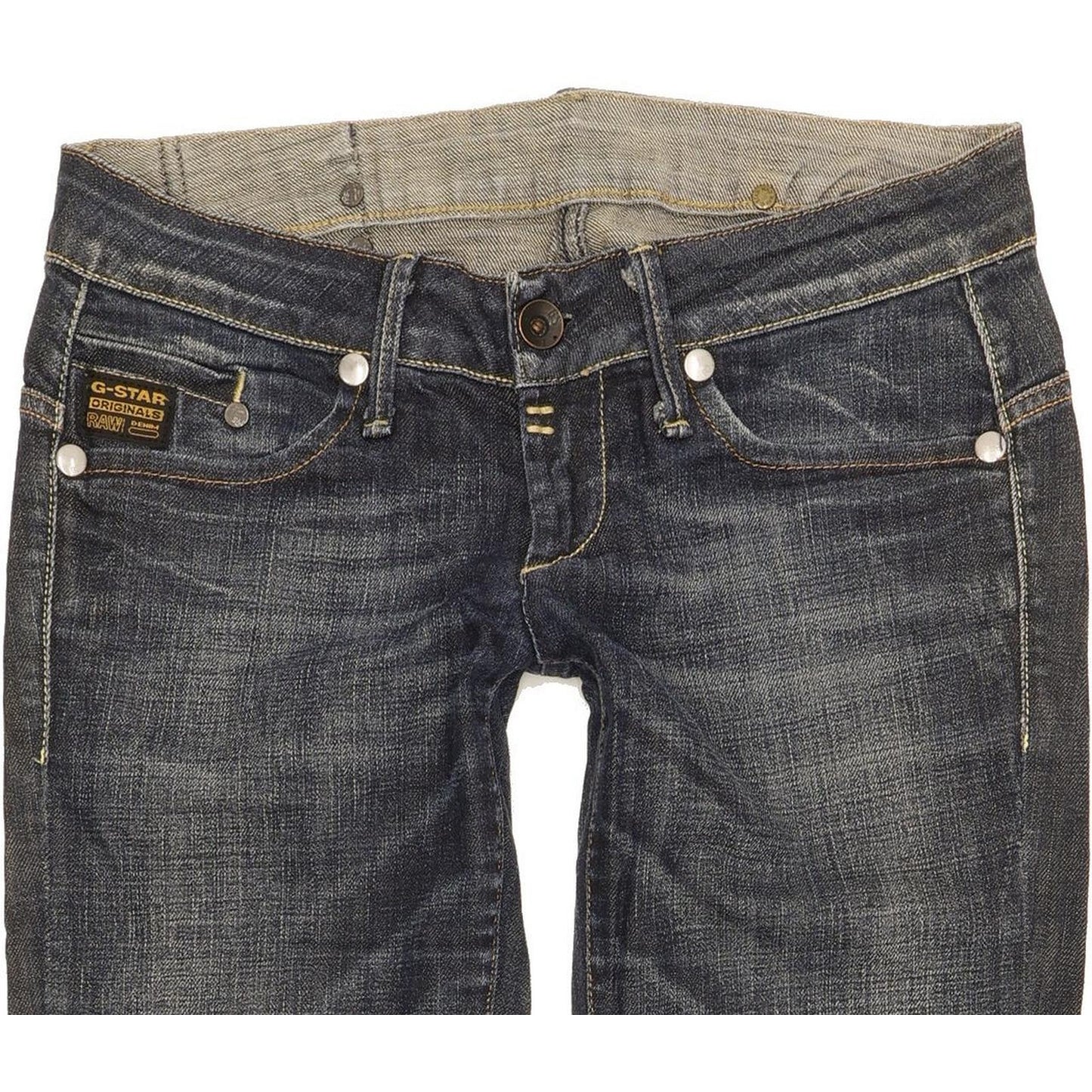 G-Star Midge Women Blue Straight Slim Stretch Jeans W27 L29