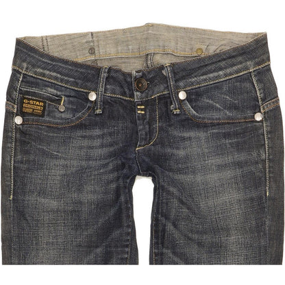 G-Star Midge Women Blue Straight Slim Stretch Jeans W27 L29