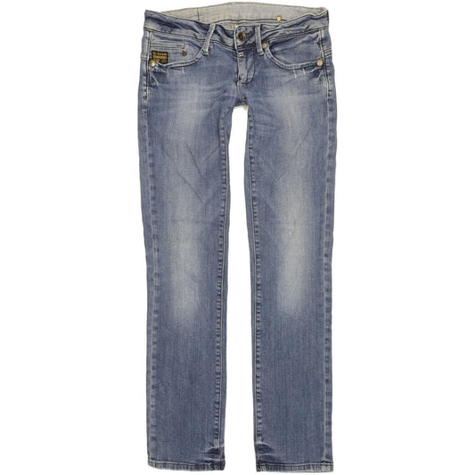 G-Star Midge Women Blue Straight Slim Stretch Jeans W28 L31