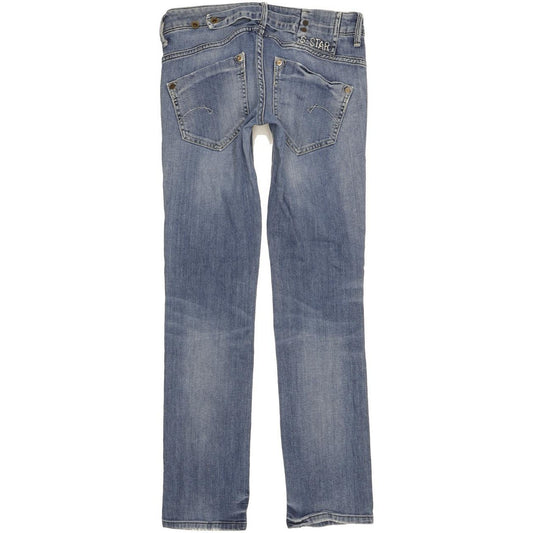 G-Star Midge Women Blue Straight Slim Stretch Jeans W28 L31