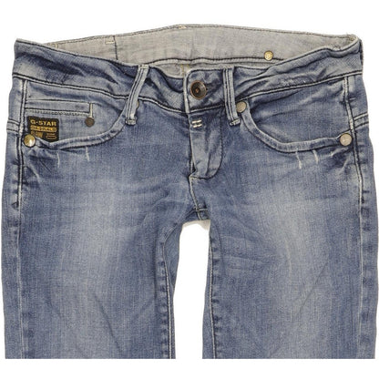 G-Star Midge Women Blue Straight Slim Stretch Jeans W28 L31
