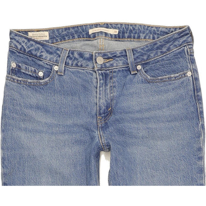 Levi's Low Pitch Women Blue Straight Regular Stretch Jeans W28 L30