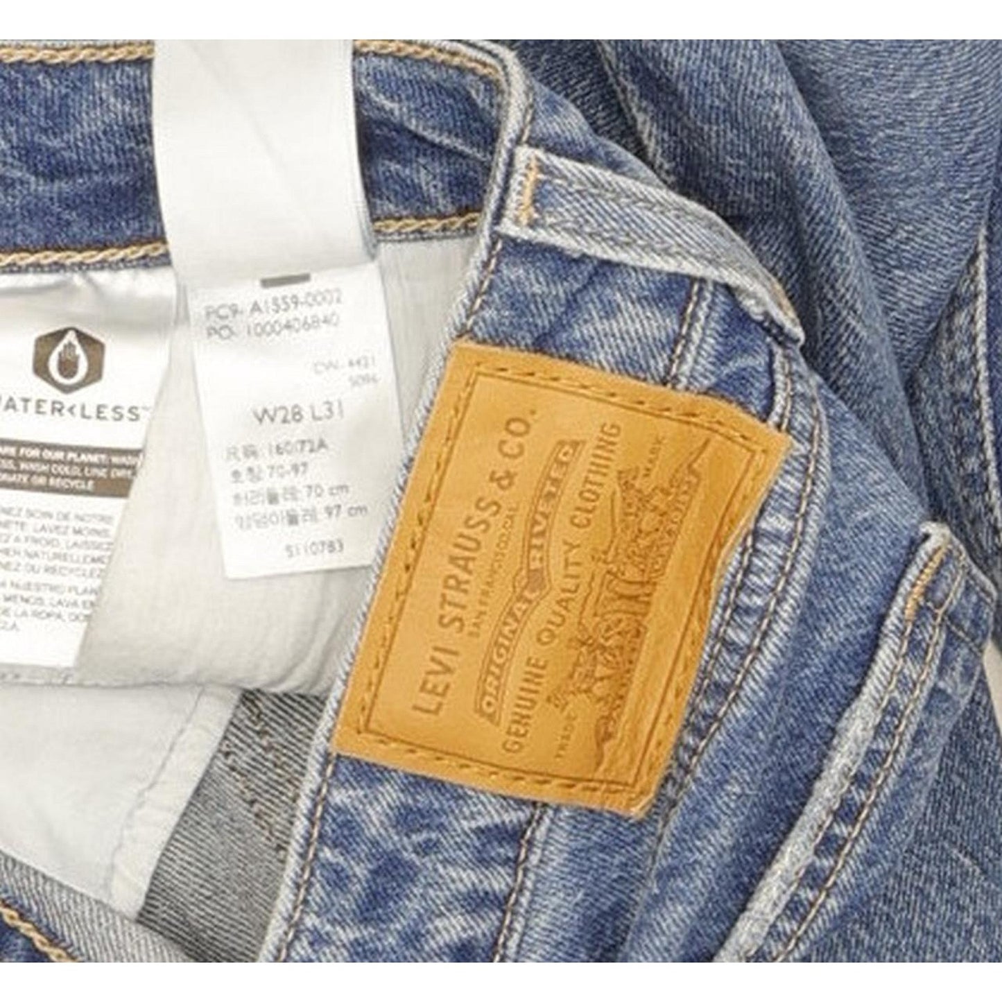 Levi's Low Pitch Women Blue Straight Regular Stretch Jeans W28 L30