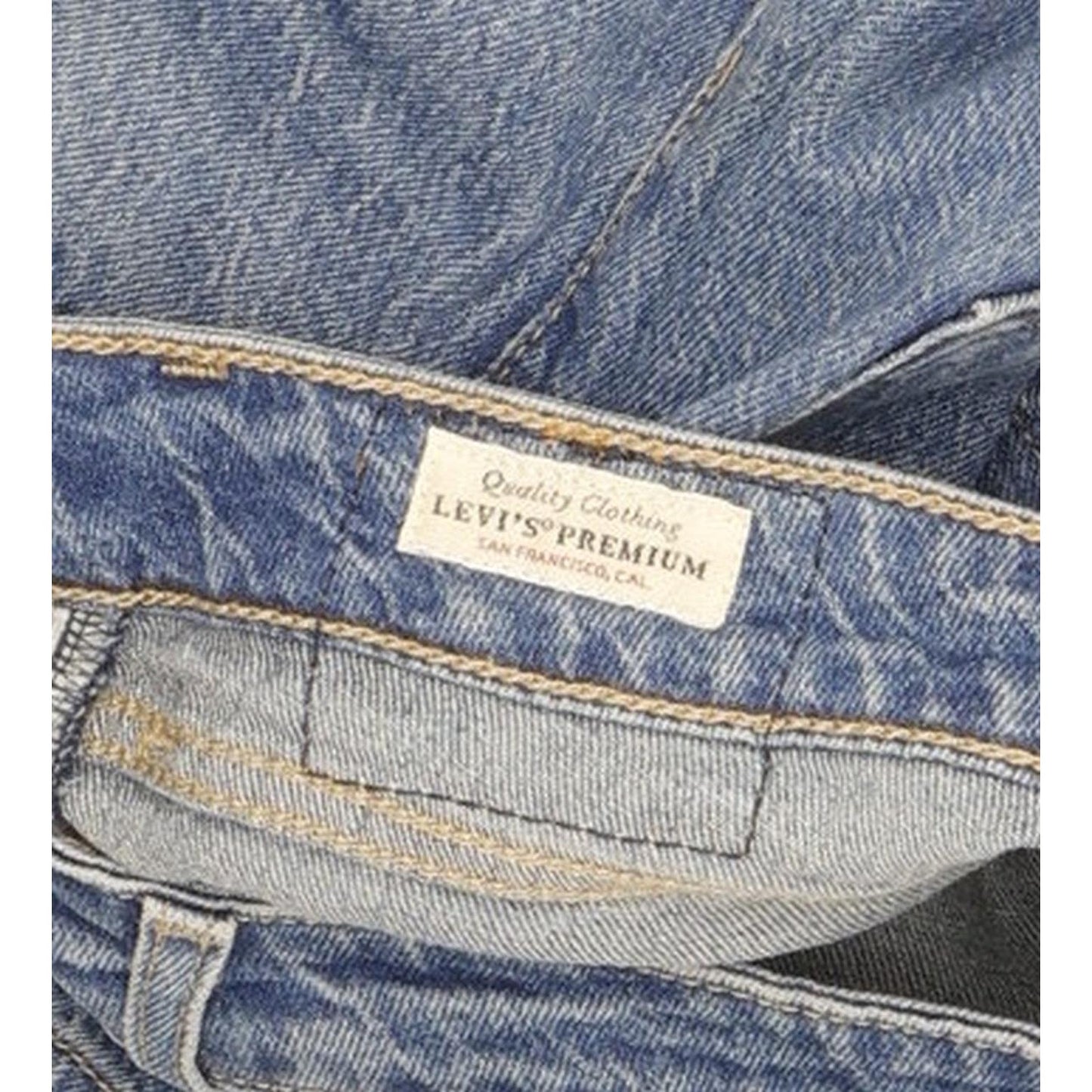 Levi's Low Pitch Women Blue Straight Regular Stretch Jeans W28 L30