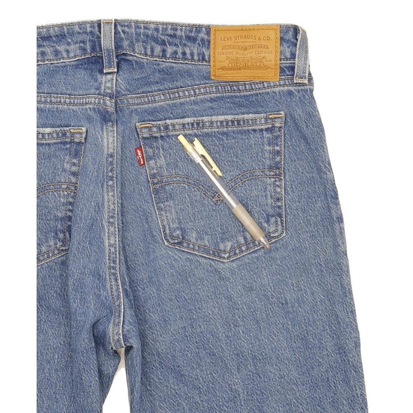 Levi's Low Pitch Women Blue Straight Regular Stretch Jeans W28 L30