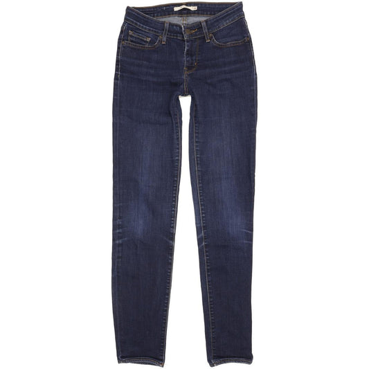 Levi's 714 Women Blue Straight Slim Stretch Jeans W26 L31